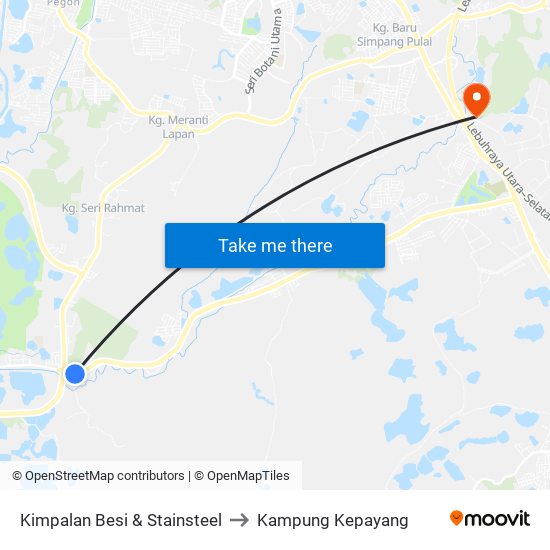 Kimpalan Besi & Stainsteel to Kampung Kepayang map