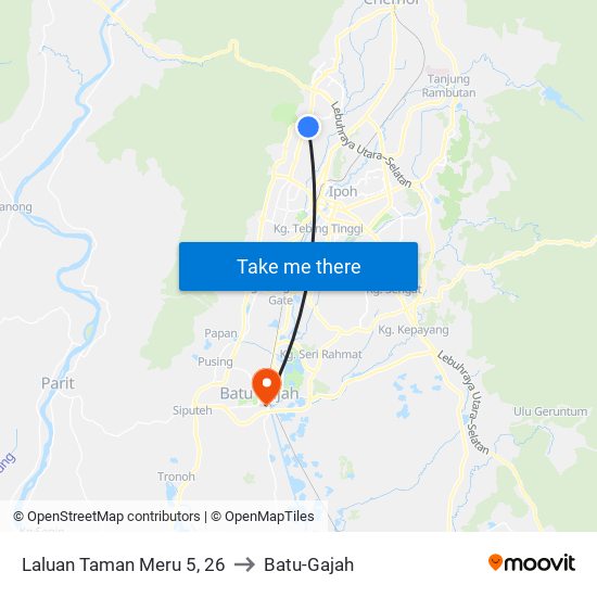 Laluan Taman Meru 5, 26 to Batu-Gajah map