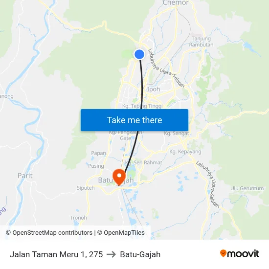 Jalan Taman Meru 1, 275 to Batu-Gajah map