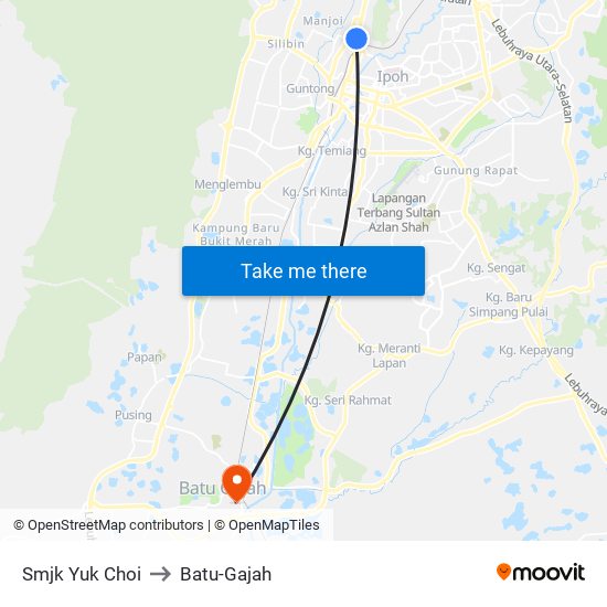 Smjk Yuk Choi to Batu-Gajah map