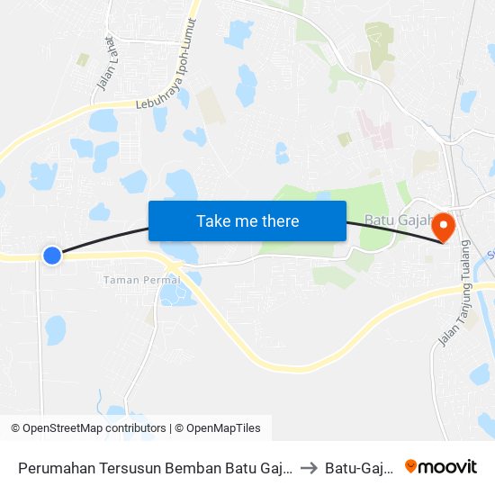 Perumahan Tersusun Bemban Batu Gajah to Batu-Gajah map