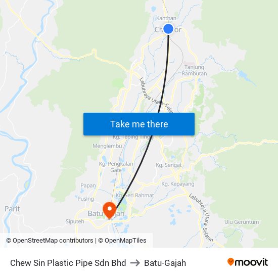 Chew Sin Plastic Pipe Sdn Bhd to Batu-Gajah map