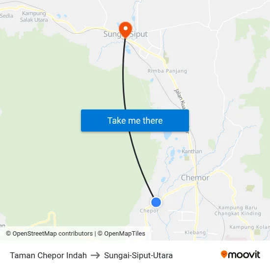 Taman Chepor Indah to Sungai-Siput-Utara map