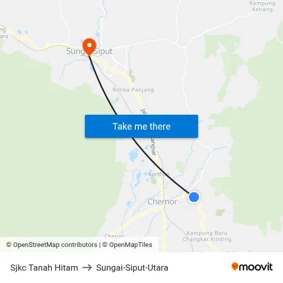 Sjkc Tanah Hitam to Sungai-Siput-Utara map