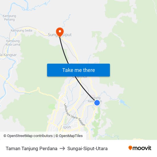 Taman Tanjung Perdana to Sungai-Siput-Utara map