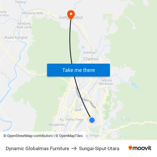 Dynamic Globalmas Furniture to Sungai-Siput-Utara map