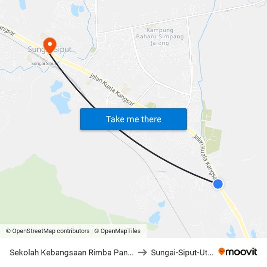 Sekolah Kebangsaan Rimba Panjang to Sungai-Siput-Utara map