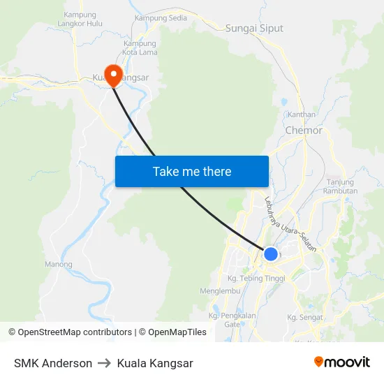 SMK Anderson to Kuala Kangsar map