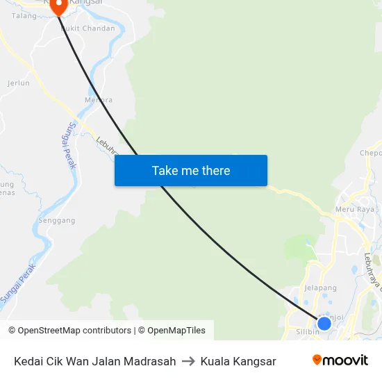 Kedai Cik Wan Jalan Madrasah to Kuala Kangsar map