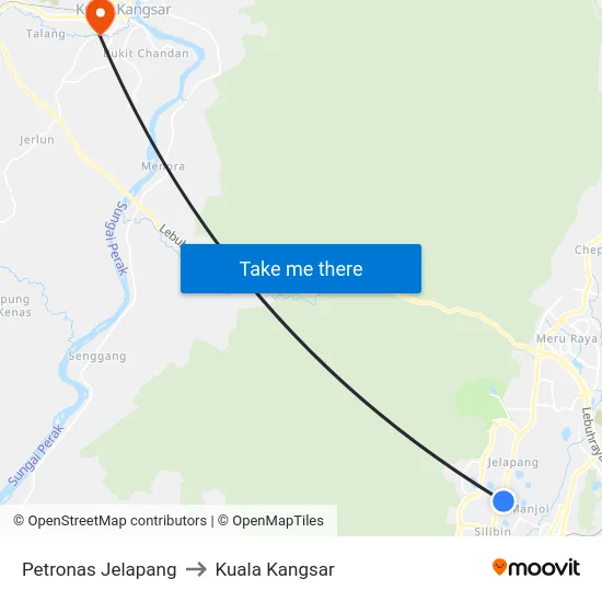 Petronas Jelapang to Kuala Kangsar map