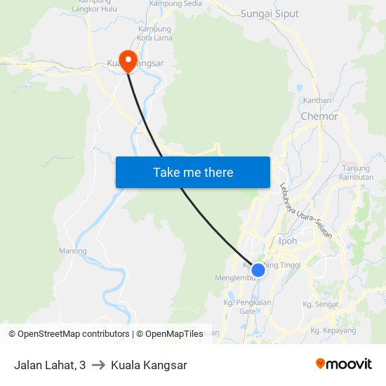 Jalan Lahat, 3 to Kuala Kangsar map