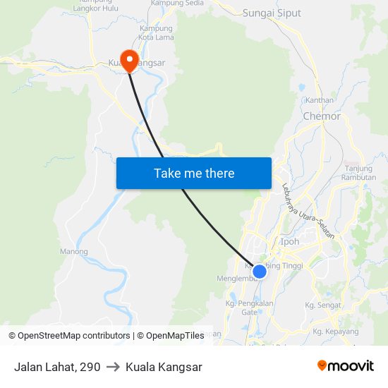 Jalan Lahat, 290 to Kuala Kangsar map