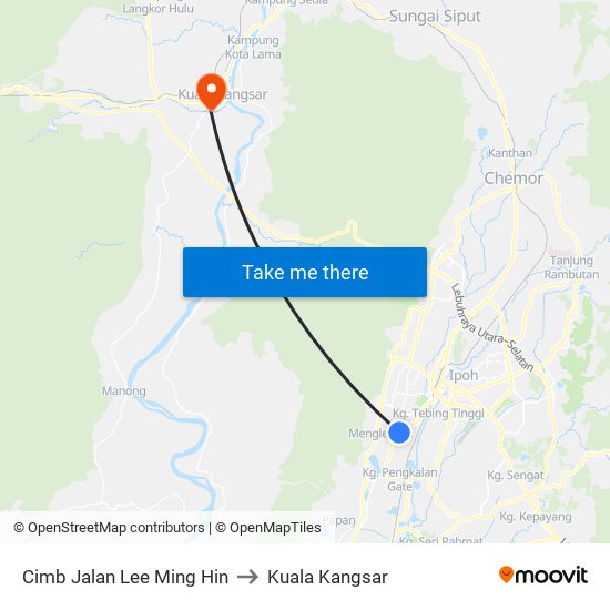Cimb Jalan Lee Ming Hin to Kuala Kangsar map