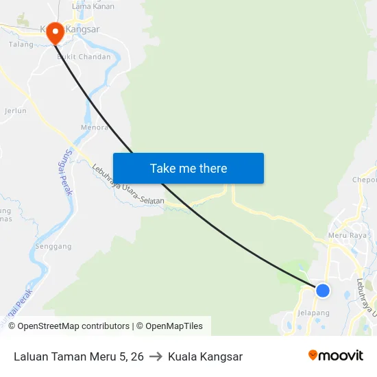 Laluan Taman Meru 5, 26 to Kuala Kangsar map