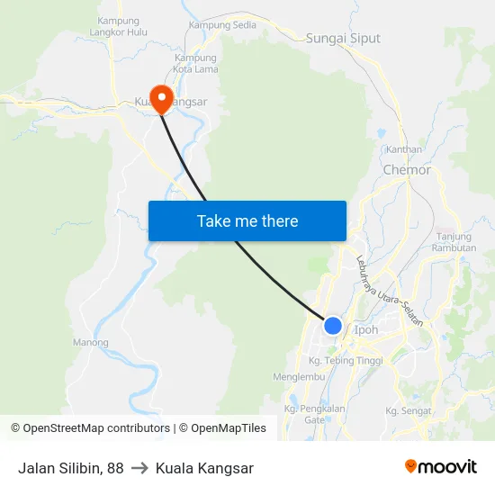 Jalan Silibin, 88 to Kuala Kangsar map