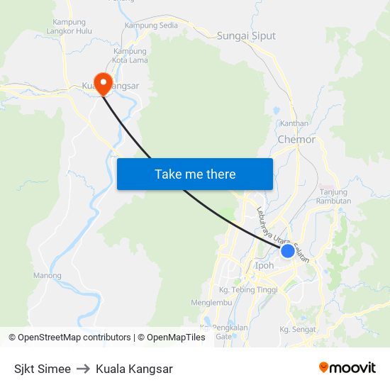 Sjkt Simee to Kuala Kangsar map