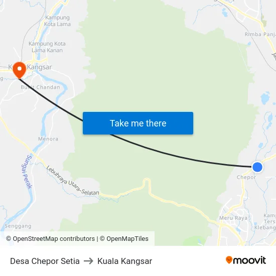 Desa Chepor Setia to Kuala Kangsar map