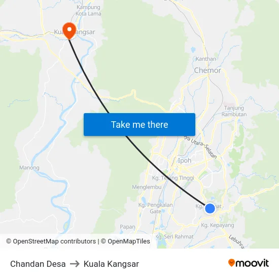 Chandan Desa to Kuala Kangsar map