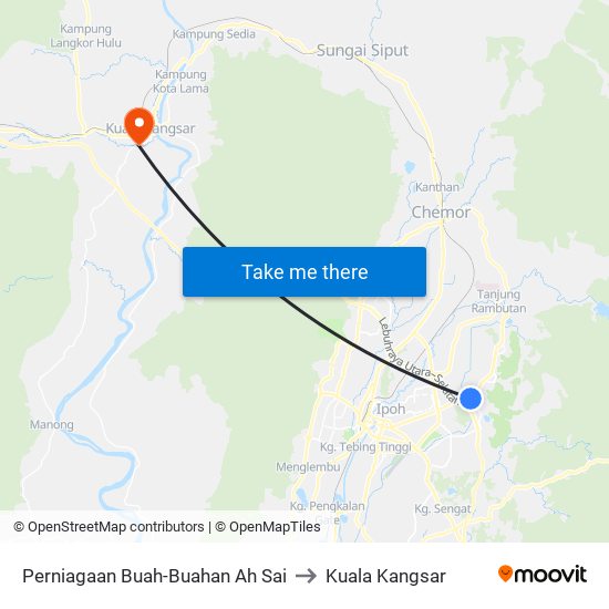 Perniagaan Buah-Buahan Ah Sai to Kuala Kangsar map