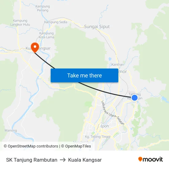 SK Tanjung Rambutan to Kuala Kangsar map