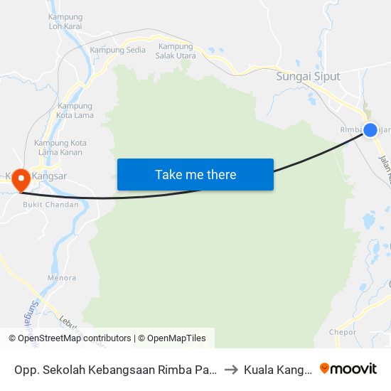 Opp. Sekolah Kebangsaan Rimba Panjang to Kuala Kangsar map