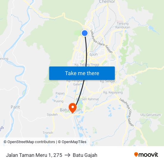 Jalan Taman Meru 1, 275 to Batu Gajah map