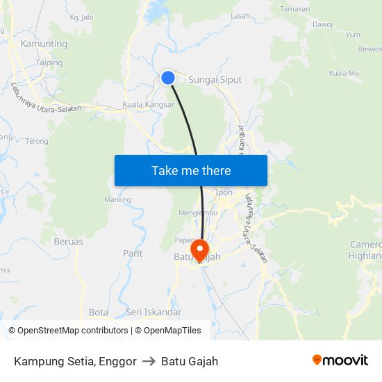 Kampung Setia, Enggor to Batu Gajah map