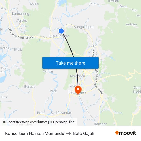 Konsortium Hassen Memandu to Batu Gajah map