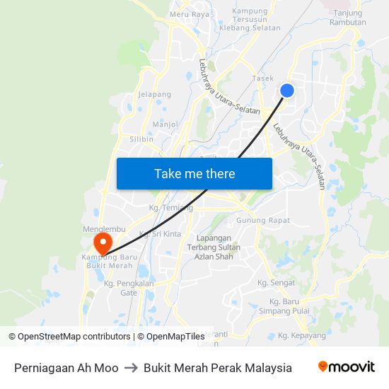 Perniagaan Ah Moo to Bukit Merah Perak Malaysia map