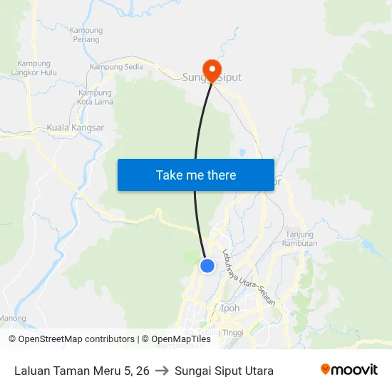 Laluan Taman Meru 5, 26 to Sungai Siput Utara map