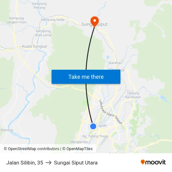 Jalan Silibin, 35 to Sungai Siput Utara map