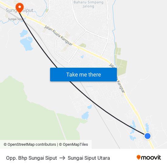 Opp. Bhp Sungai Siput to Sungai Siput Utara map