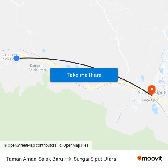 Taman Aman, Salak Baru to Sungai Siput Utara map