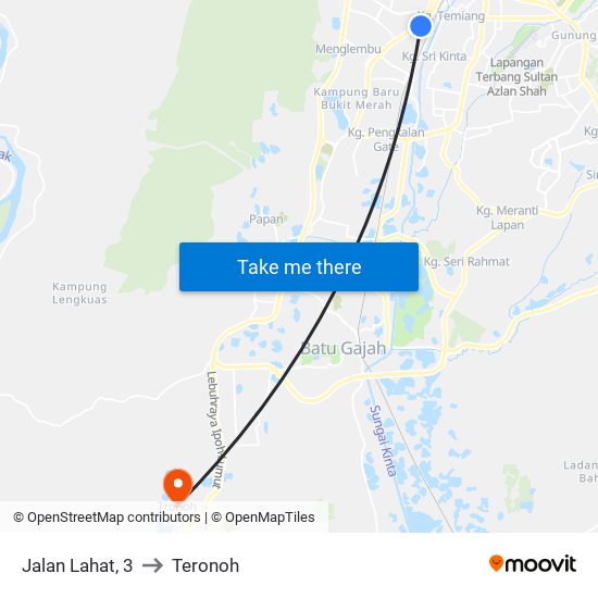 Jalan Lahat, 3 to Teronoh map