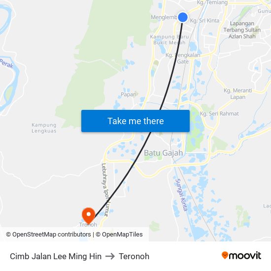 Cimb Jalan Lee Ming Hin to Teronoh map