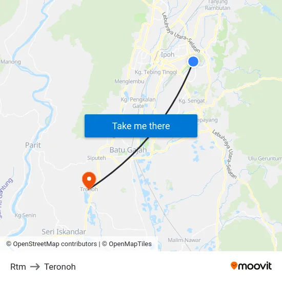 Rtm to Teronoh map