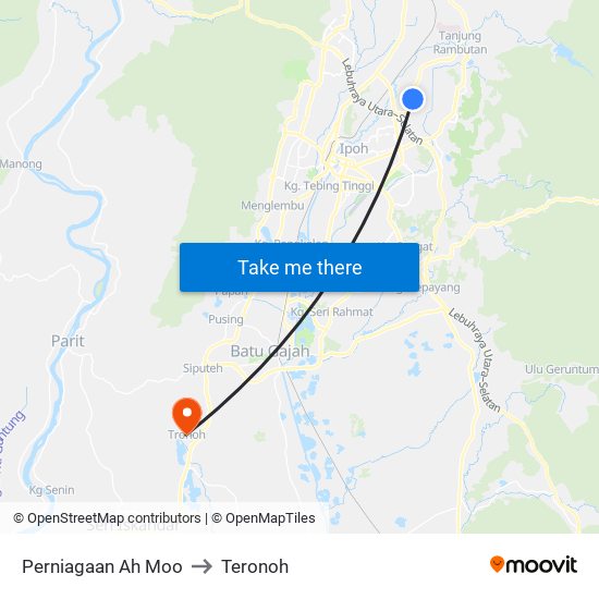 Perniagaan Ah Moo to Teronoh map