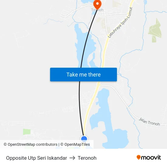 Opposite Utp Seri Iskandar to Teronoh map