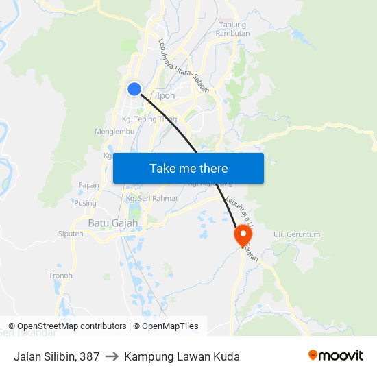Jalan Silibin, 387 to Kampung Lawan Kuda map
