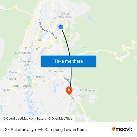 Sk Pakatan Jaya to Kampung Lawan Kuda map