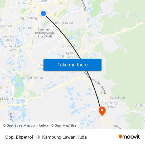 Opp. Bhpetrol to Kampung Lawan Kuda map