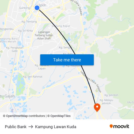 Public Bank to Kampung Lawan Kuda map