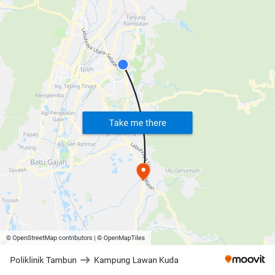 Poliklinik Tambun to Kampung Lawan Kuda map