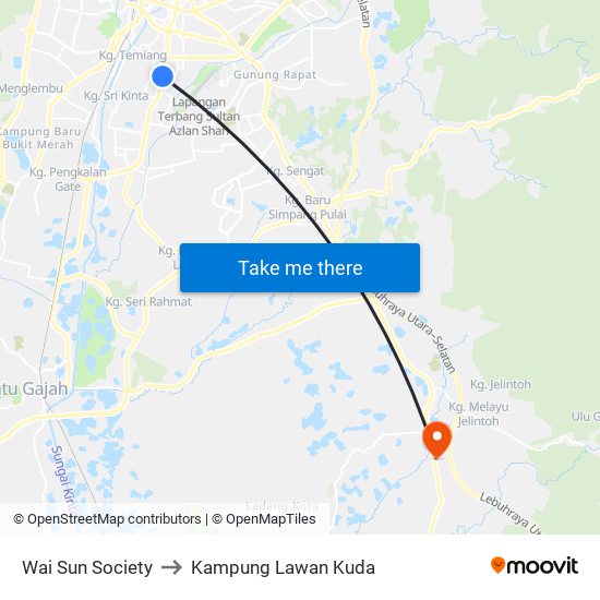 Wai Sun Society to Kampung Lawan Kuda map