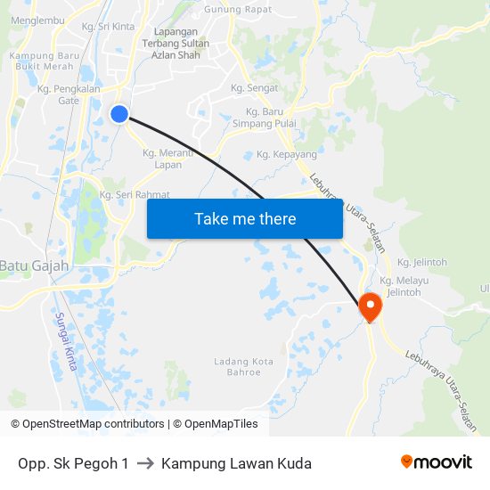 Opp. Sk Pegoh 1 to Kampung Lawan Kuda map