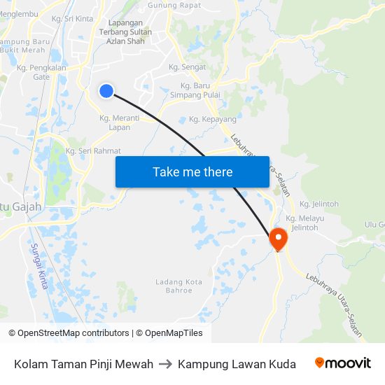 Kolam Taman Pinji Mewah to Kampung Lawan Kuda map