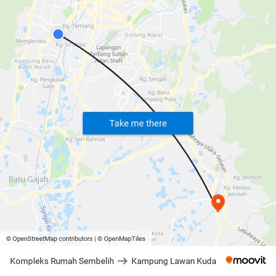 Kompleks Rumah Sembelih to Kampung Lawan Kuda map