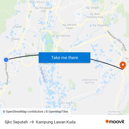 Sjkc Seputeh to Kampung Lawan Kuda map