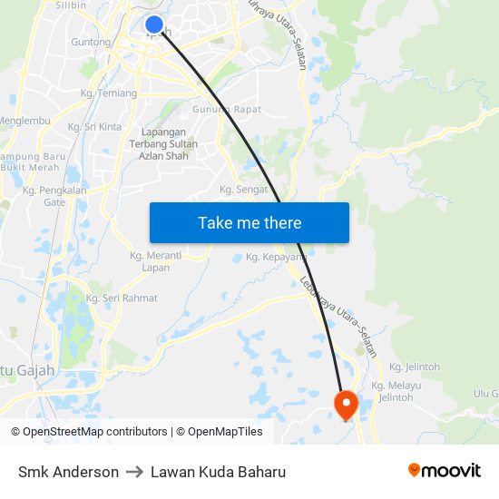 Smk Anderson to Lawan Kuda Baharu map