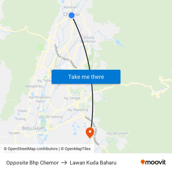 Opposite Bhp Chemor to Lawan Kuda Baharu map